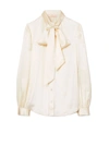 Tory Burch Blouse In Ivory Silk In New Ivory