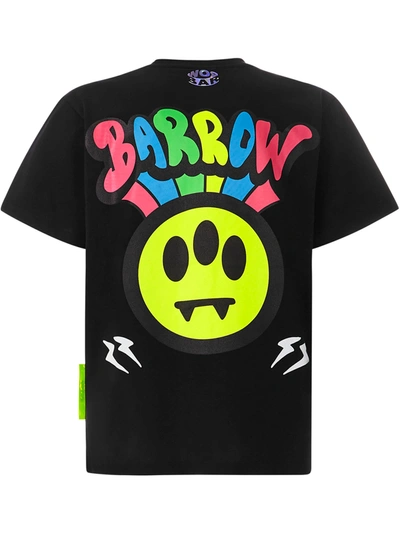 Barrow Teddy Logo棉质t恤 In Black