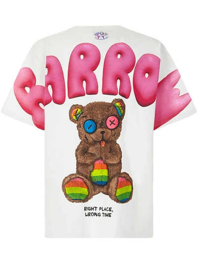 Barrow Teddy Logo Cotton T-shirt In White