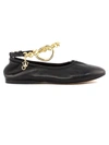 JW ANDERSON BALLERINA IN BLACK LEATHER,ANW37009A14028 999