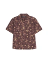 Jacquemus Brown La Montagne 'la Chemise Jean' Shirt In Print Camo Flowers Print Camo Flowers