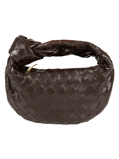 Bottega Veneta Jodie Mini Knotted Intrecciato Leather Tote In Brown