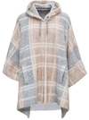 BRUNELLO CUCINELLI WOOL BLEND HOODED CHECK CAPE,M2I182706CKJ17