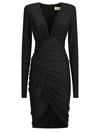 ALEXANDRE VAUTHIER RUCHED DRESS,213DR1514 BLACK