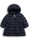 MONCLER LONG MAJEURE DOWN JACKET IN BLUE NYLON,1C5051053048778