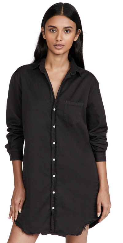 Frank & Eileen Mary Woven Button Up Dress In Black