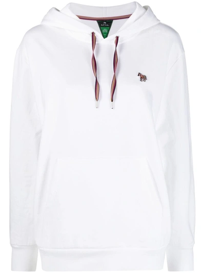 Ps By Paul Smith Zebra Patch Hoodie In White