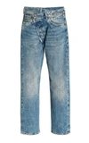 R13 Crossover Cropped Jeans In Neutral