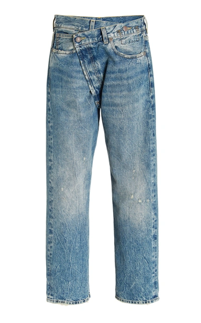 R13 Crossover Cropped Jeans In Kelly