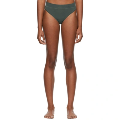 Skims Grey Cotton 2.0 Cheeky Tanga Briefs In Deep Sea