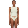 Skims Off-white Cotton 2.0 Jersey Mock Neck Tank Top In Bone