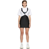 ALEXANDER WANG T WHITE & BLACK HYBRID SPORT RACERBACK DRESS