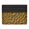 FENDI YELLOW & BLACK FF VERTIGO CARD HOLDER