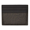 FENDI BLACK & BROWN FF VERTIGO CARD HOLDER