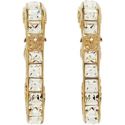 Versace Women's Medusa Crystal-embellished Ear Cuffs In Gold