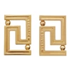 VERSACE GOLD GRECA STUD EARRINGS