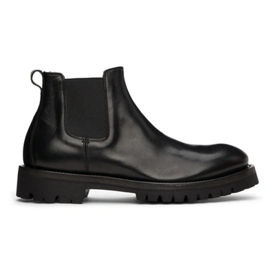 Officine Creative Black Issey 1 Chelsea Boots In 1000 Nero