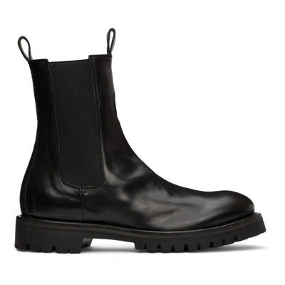 Officine Creative Black Issey 2 Chelsea Boots In 1000 Nero