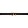 Dolce & Gabbana Black Calfskin Logo Belt In 80999 Black