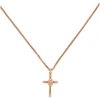 EMANUELE BICOCCHI SSENSE EXCLUSIVE ROSE GOLD SKULL CROSS PENDANT NECKLACE