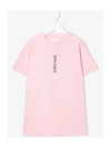 Palm Angels Girls Pink Kids Logo-print Cotton T-shirt Dress 4-12 Years 4 Years In Pink