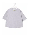 Palm Angels Grey T-shirt With Multicolor Print In Grey