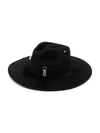 Ruslan Baginskiy Pierced Felt Fedora Hat In Black