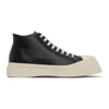 MARNI BLACK LEATHER PABLO HIGH-TOP SNEAKERS