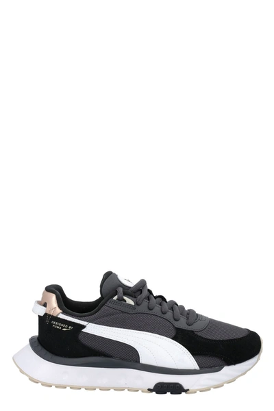 Puma Wild Rider Soft Metal Trainers In Grey | ModeSens