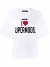 Dolce & Gabbana Supermodel Print Oversized T-shirt In White