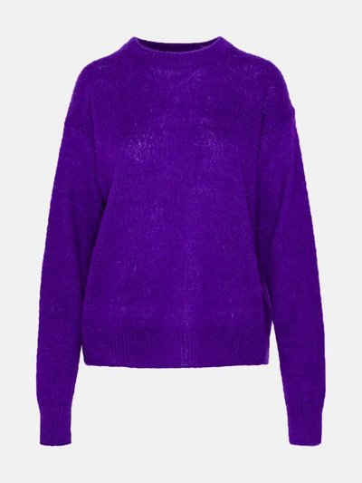 Roberto Collina Purple Mohair Blend Sweater In Violet