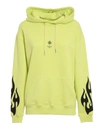 Givenchy Flame Print Hooded Sweatshirt Acid Yellow In Yellow