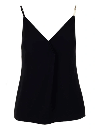 Givenchy Top Matt Technical Crepe In Black