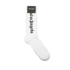 Palm Angels Vertical Logo Socks In White
