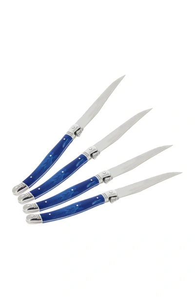 French Home Laguiole Blue Marble Steak Knives
