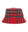 RUSLAN BAGINSKIY TARTAN WOOL-BLEND BUCKET HAT,P00566790