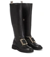 ROGER VIVIER VIV' RANGERS LEATHER KNEE-HIGH BOOTS,P00603246