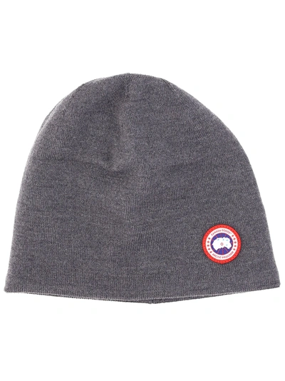 Canada Goose Wool Blend Standard Toque Hat In Grey