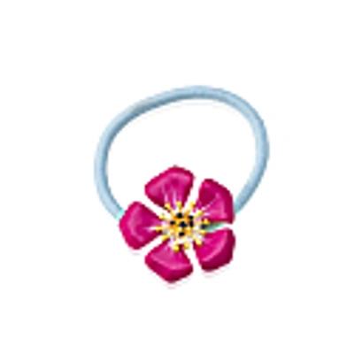 Milou Jewelry Pink Viola Flower-embellished Ponytail Holder