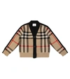 BURBERRY VINTAGE CHECK WOOL AND CASHMERE CARDIGAN,P00607675