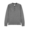 Rag & Bone Slub Cotton Slim Fit Henley In Dark Grey