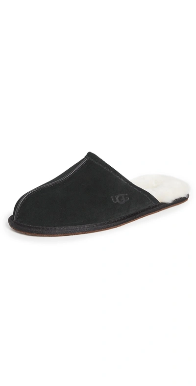 Ugg Shearling Lined Sliders In Black