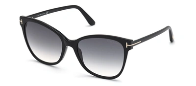 Tom Ford Ani Ft0844 W 01b Cat Eye Sunglasses In Grey