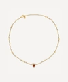 GUCCI GOLD-TONE CRYSTAL HEART AND FAUX PEARL NECKLACE,000732783