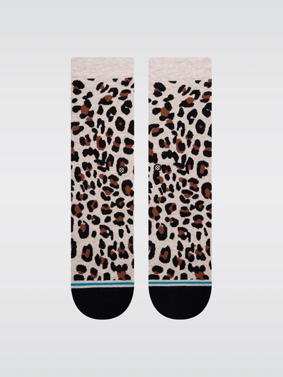 Stance Catty Crew In Brown Leopard