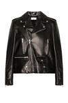 Saint Laurent Cocktail Print Biker Jacket In Black