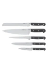 Berghoff International Contempo 5-piece German Steel Knife In Black/ Silver