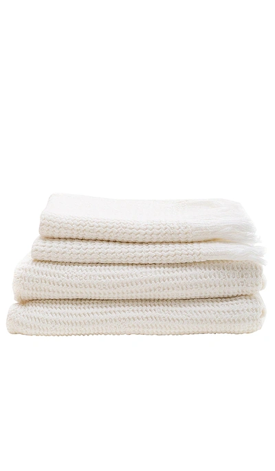House No. 23 Ella Waffle Towel – 白色 In White