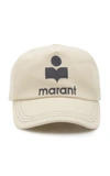 Isabel Marant Neutral Tyrony Logo Baseball Cap In White