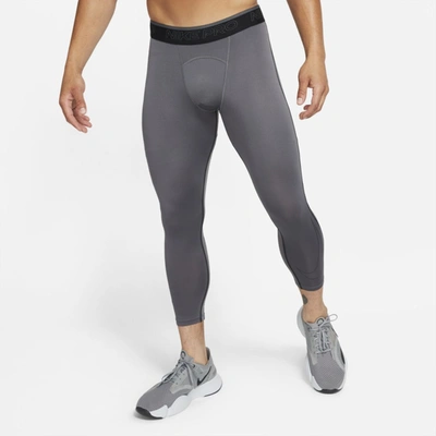 Nike Men's  Pro Dri-fit 3/4 Tights In Grey